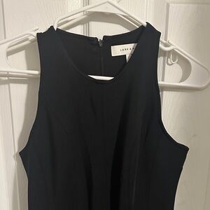 Lark & Ro black  Women's shift dress 4 made in Philippines office wear